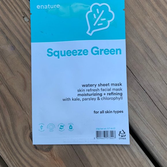 ENATURE Cica Herb Restore and Squeeze Green Watery Sheet Mask Duo - Picture 5 of 6